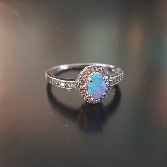 Jewelry - Blue Opal Sterling Silver 925 Ring